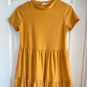 Mustard yellow baby doll dress